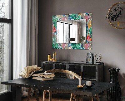 Decorative mirror Flowers and leaves