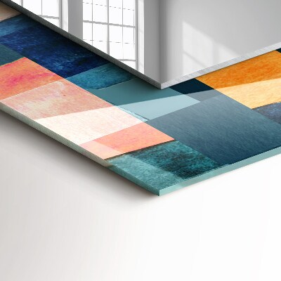 Printed mirror Colorful abstract rectangles