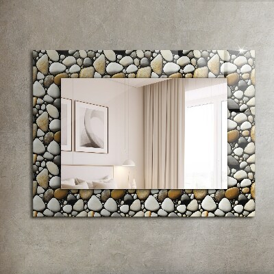 Wall mirror decor Stones pattern texture