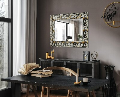 Wall mirror decor Stones pattern texture