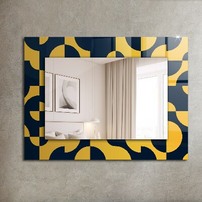 Printed mirror Abstract geometric pattern