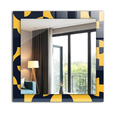 Printed mirror Abstract geometric pattern