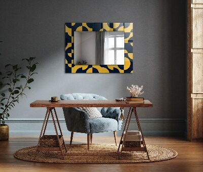 Printed mirror Abstract geometric pattern