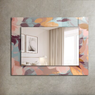 Decorative mirror Flowers pastel leaves