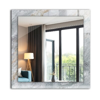 Wall mirror decor Marble gray veins