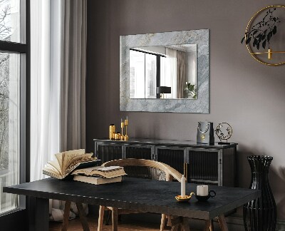 Wall mirror decor Marble gray veins