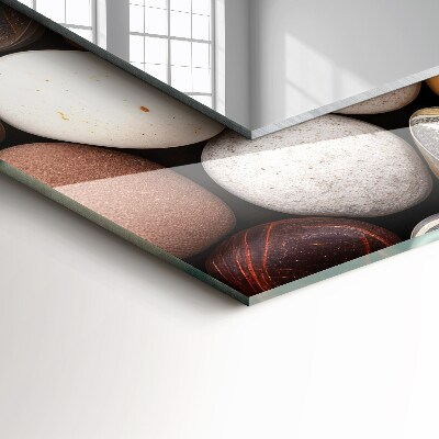 Printed mirror Colorful smooth stones