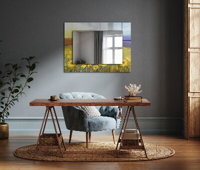 Decorative mirror Field of Sunflowers