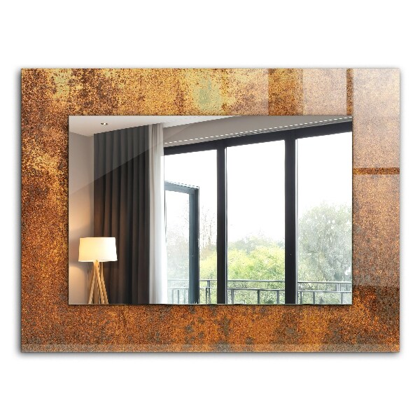 Wall mirror decor Fashionable Rust Sheet