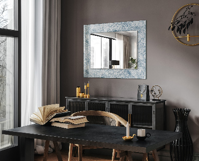 Decorative mirror Flowers pattern blue