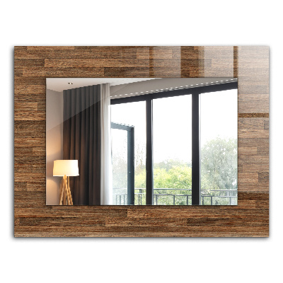 Wall mirror decor Wooden panels