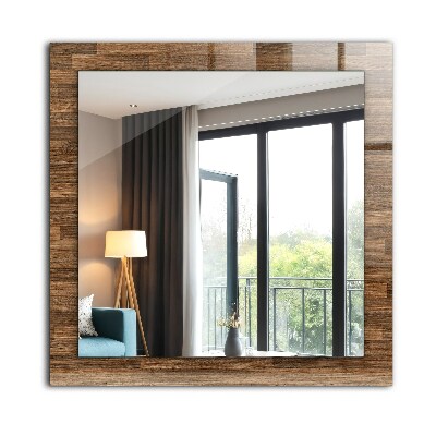 Wall mirror decor Wooden panels