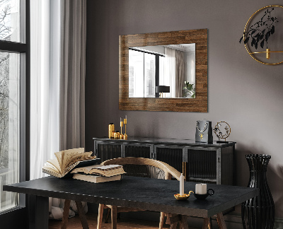 Wall mirror decor Wooden panels