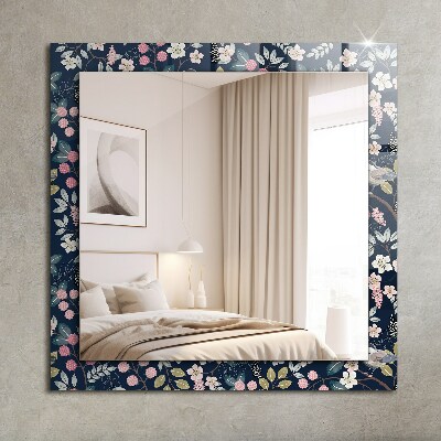 Decorative mirror Flowers leaves birds