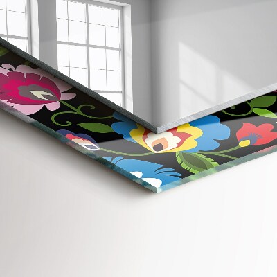 Wall mirror decor Colorful Folk Patterns