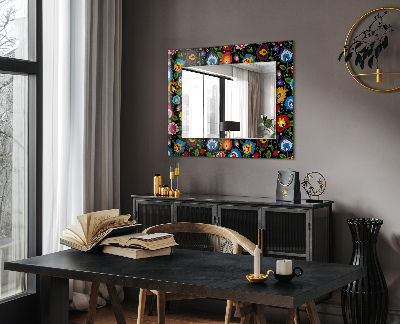Wall mirror decor Colorful Folk Patterns