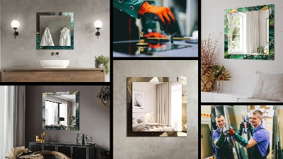 Wall mirror decor Colorful Folk Patterns