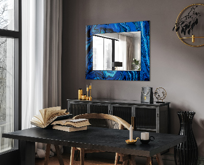 Printed mirror Abstract blue pattern