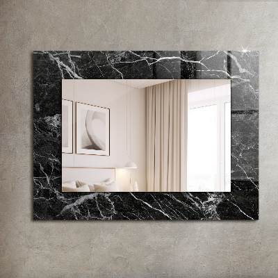 Decorative mirror Black marble