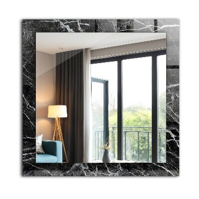 Decorative mirror Black marble