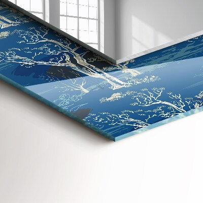 Wall mirror decor Trees landscape