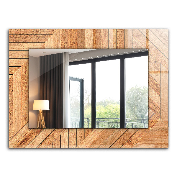 Decorative mirror Wooden parquet