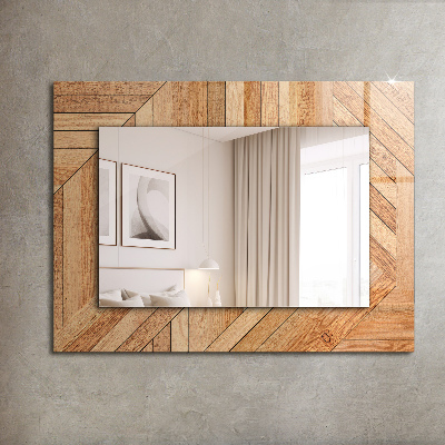 Decorative mirror Wooden parquet