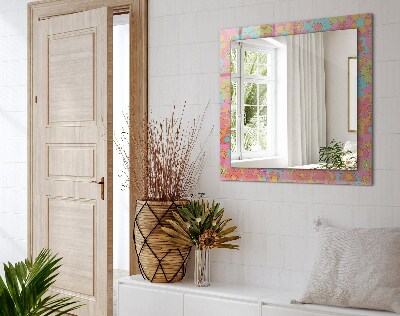 Wall mirror design Colorful floral Groove