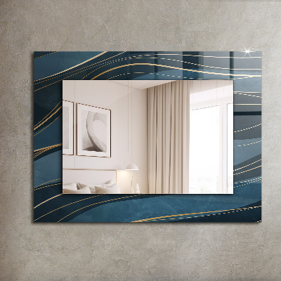 Mirror frame with print Abstract lines