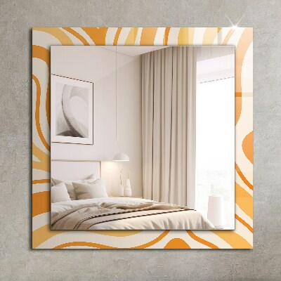 Wall mirror design Abstract orange patterns