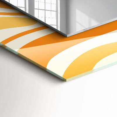 Wall mirror design Abstract orange patterns