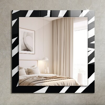 Wall mirror decor Black and white Geometry