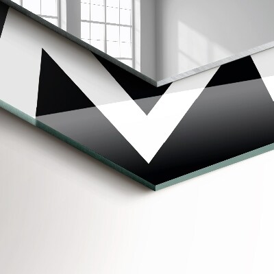 Wall mirror decor Black and white Geometry