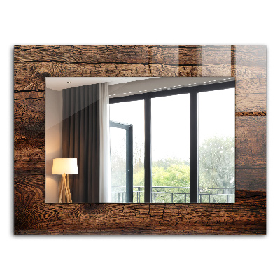 Decorative mirror Wooden board texture