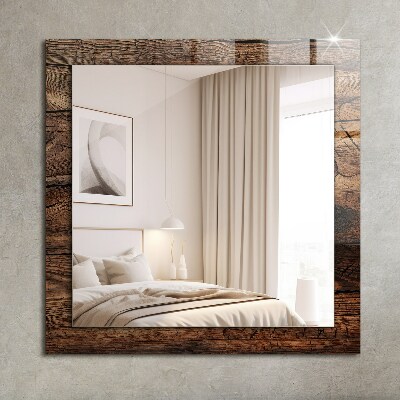 Decorative mirror Wooden board texture