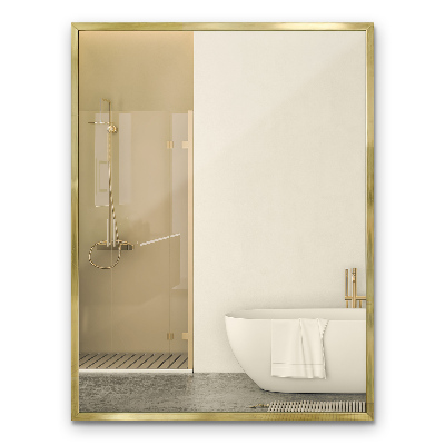 Rectangular mirror Gold frame decorative wall mounted