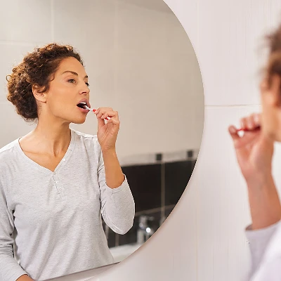 Stylish half moon mirror