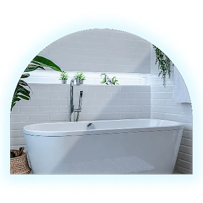 D-shape LED mirror