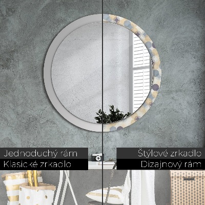 Round mirror printed frame Geometry circles