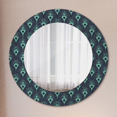 Round decorative wall mirror Floral pattern