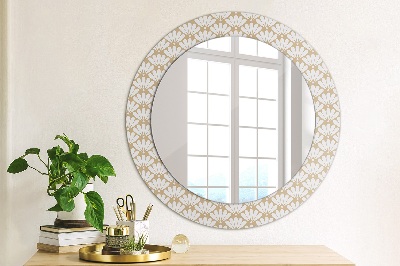 Round decorative wall mirror Oriental floral