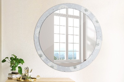 Round decorative wall mirror Flowers dandelions