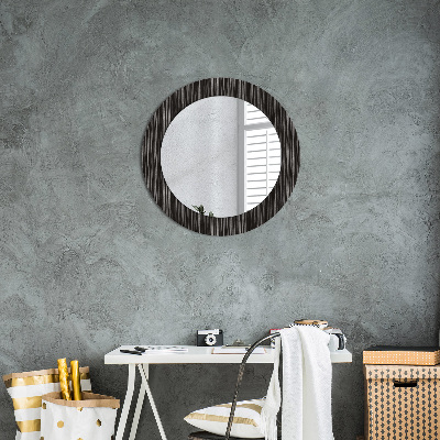 Round mirror decor Abstract metallic