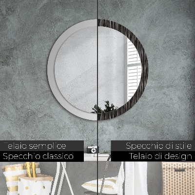 Round mirror decor Abstract metallic