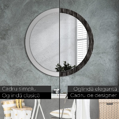 Round mirror decor Abstract metallic