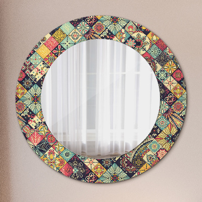 Round mirror decor Ethnic floral