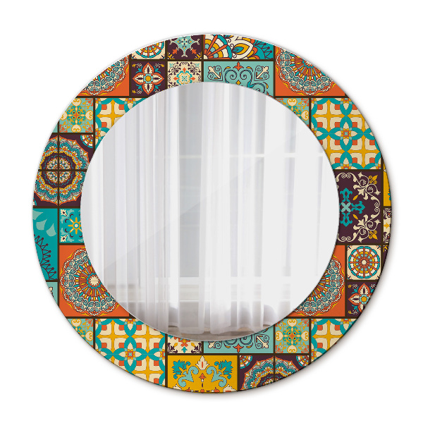 Round mirror decor Arabic pattern