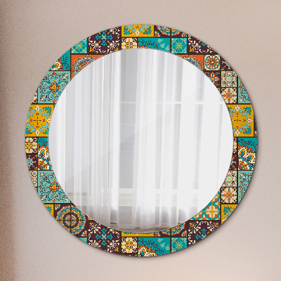 Round mirror decor Arabic pattern