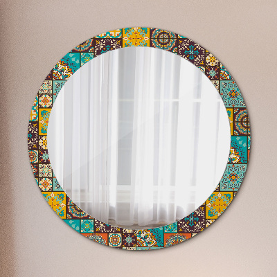 Round mirror decor Arabic pattern