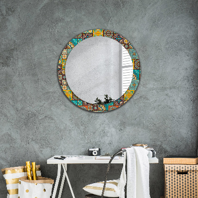 Round mirror decor Arabic pattern